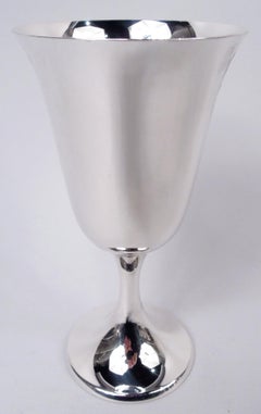 Set of 8 Gorham Sterling Silver Goblets in Desirable Puritan Pattern