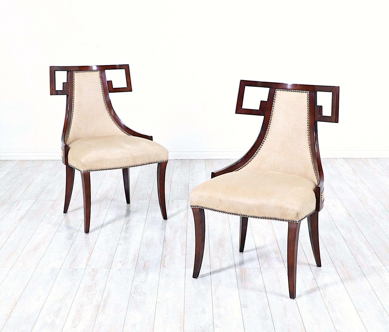 American Set of 8 Greek Dining Chairs by Thomas Pheasant for Baker Furniture