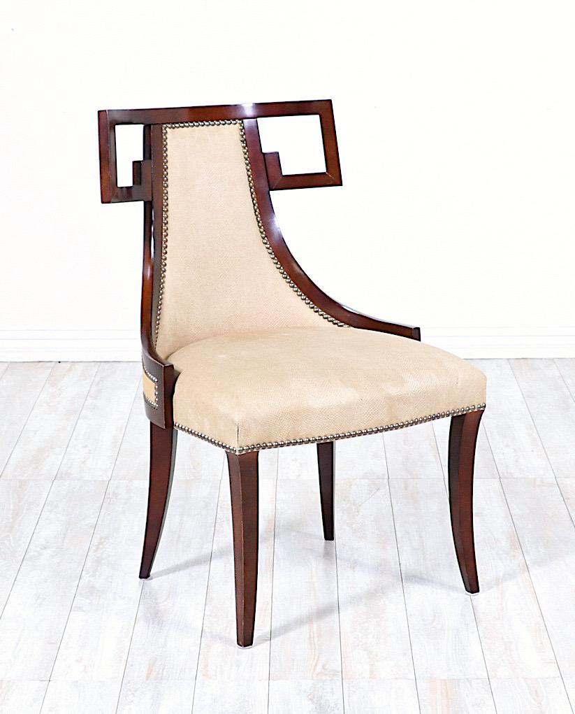 Contemporary Set of 8 Greek Dining Chairs by Thomas Pheasant for Baker Furniture