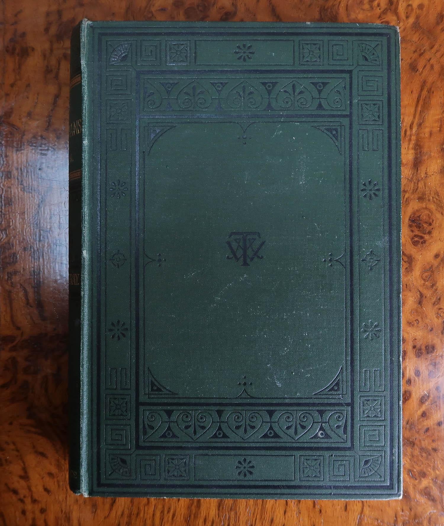 Conjunto de 8 volúmenes encuadernados en tela verde. Obras de William Thackeray. 1878 Inglés