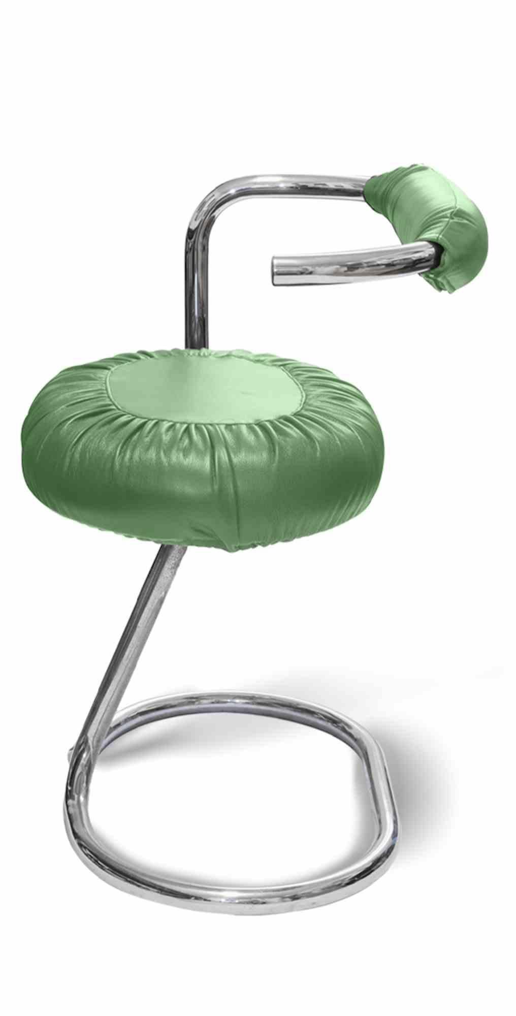 Set of 8 Green Cobra Chairs by Giotto Stoppino, Italy, 1970s In Good Condition For Sale In Roma, IT