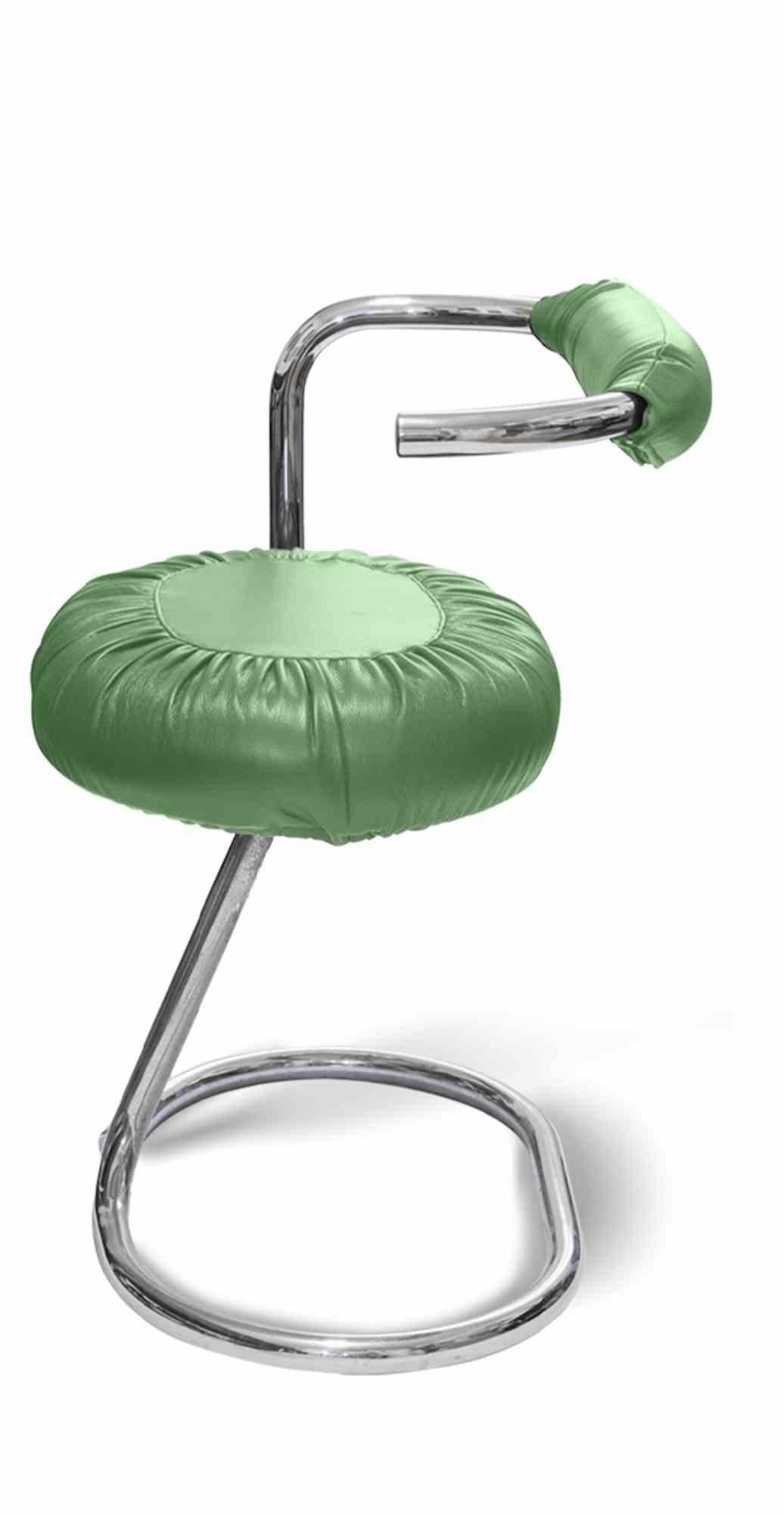 Late 20th Century Set of 8 Green Cobra Chairs by Giotto Stoppino, Italy, 1970s For Sale