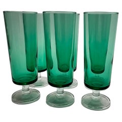 Juego de 8 copas italianas verdes Años 70