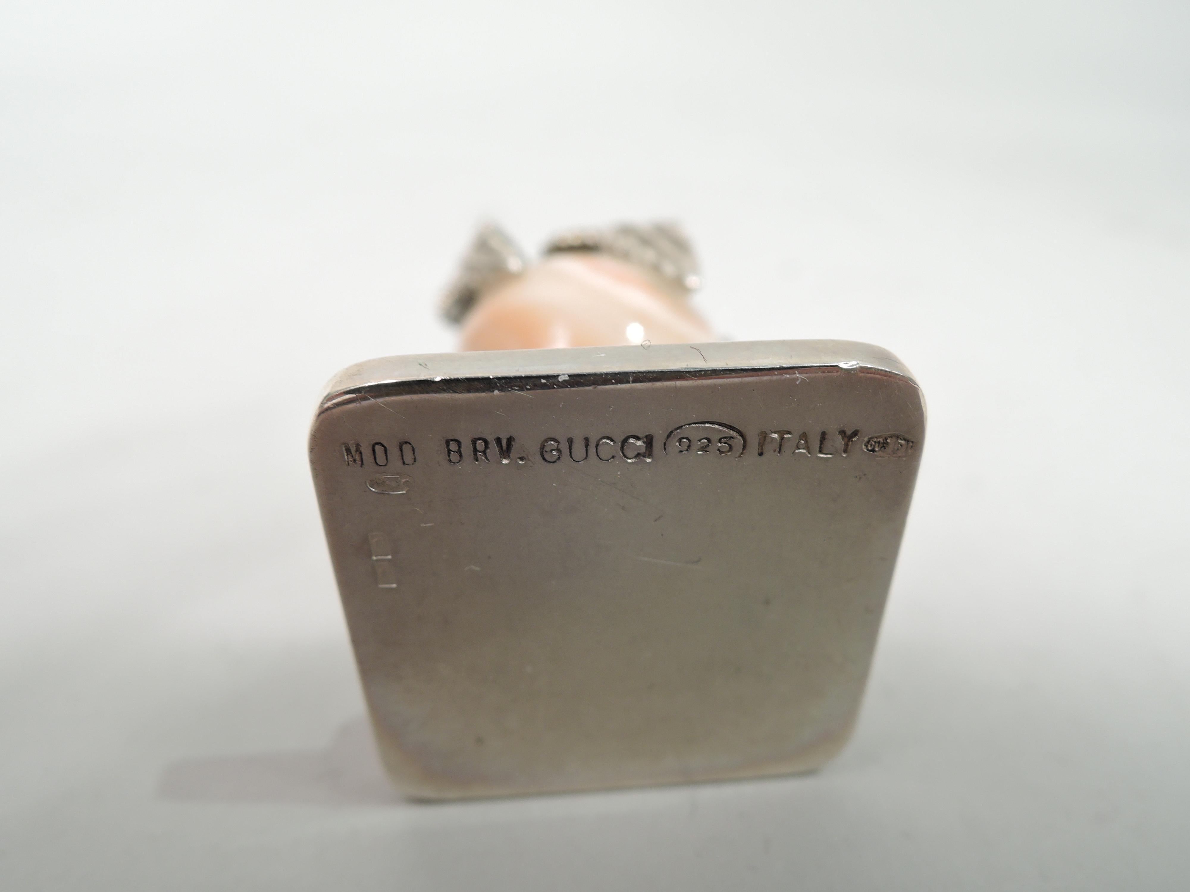 Set von 8 Gucci-Kartenhaltern aus Silber mit Obst aus Hartstein 1