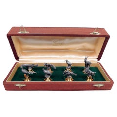 Set di 8 portabiglietti da visita in argento sterling di Gucci con astuccio