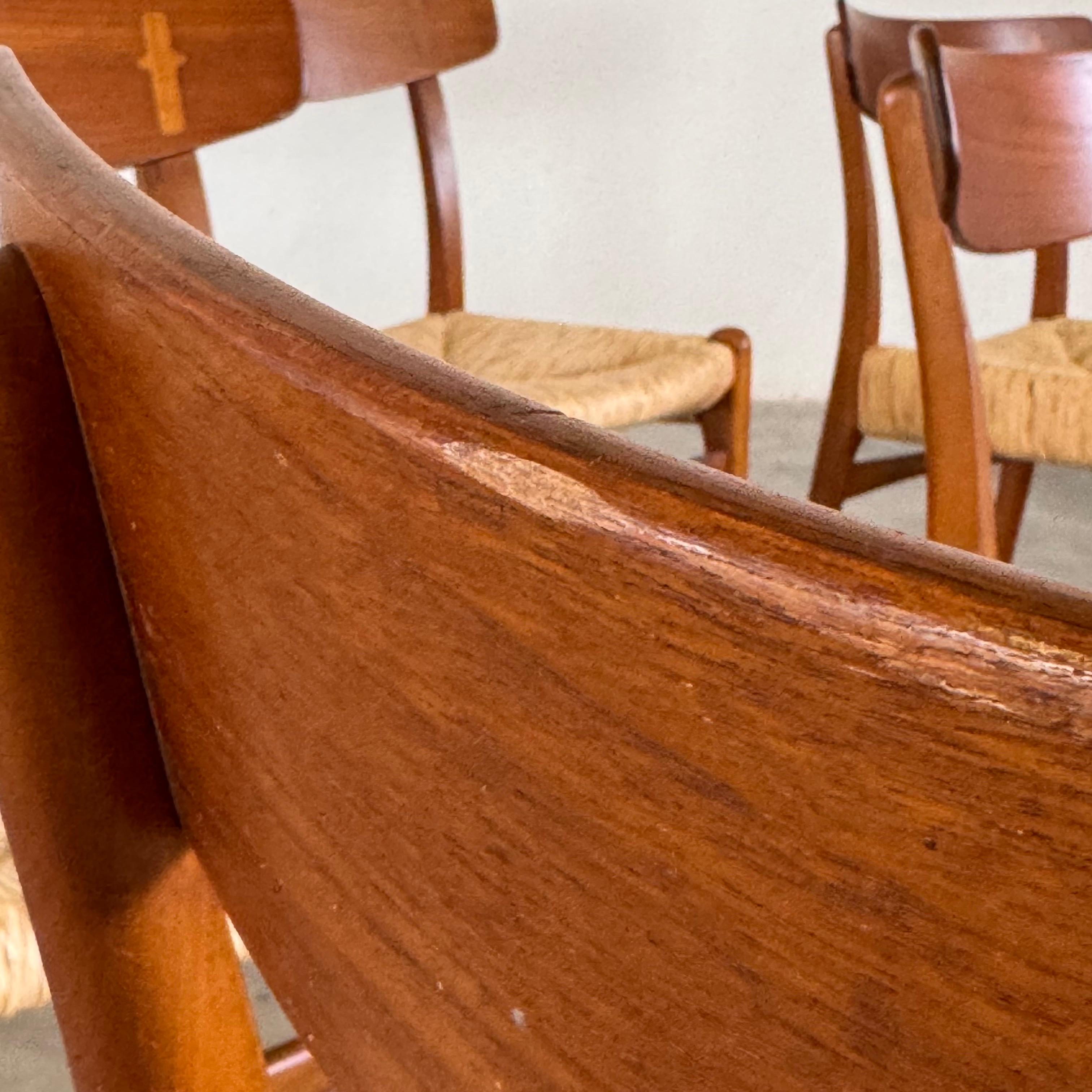 Satz von 8 Hans J. Wegner CH23 Esszimmerstühlen für Carl Hansen, Dänemark, 1951 im Angebot 12