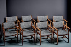 Set of 8 Hans Wegner GE Dining Chairs for GETAMA, Denmark, 1950s