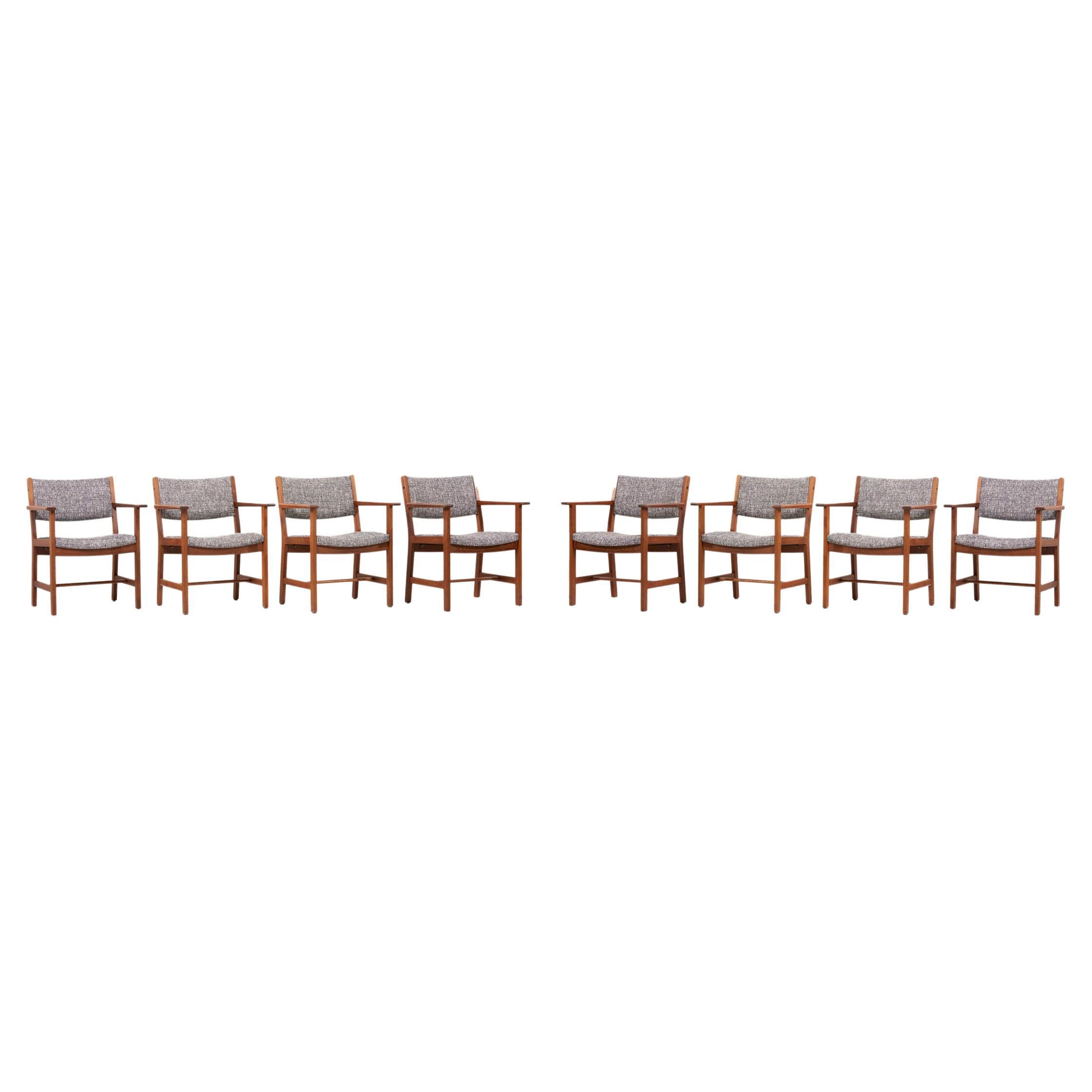 Set of 8 Hans Wegner GE Dining Chairs for GETAMA, Denmark, 1950s