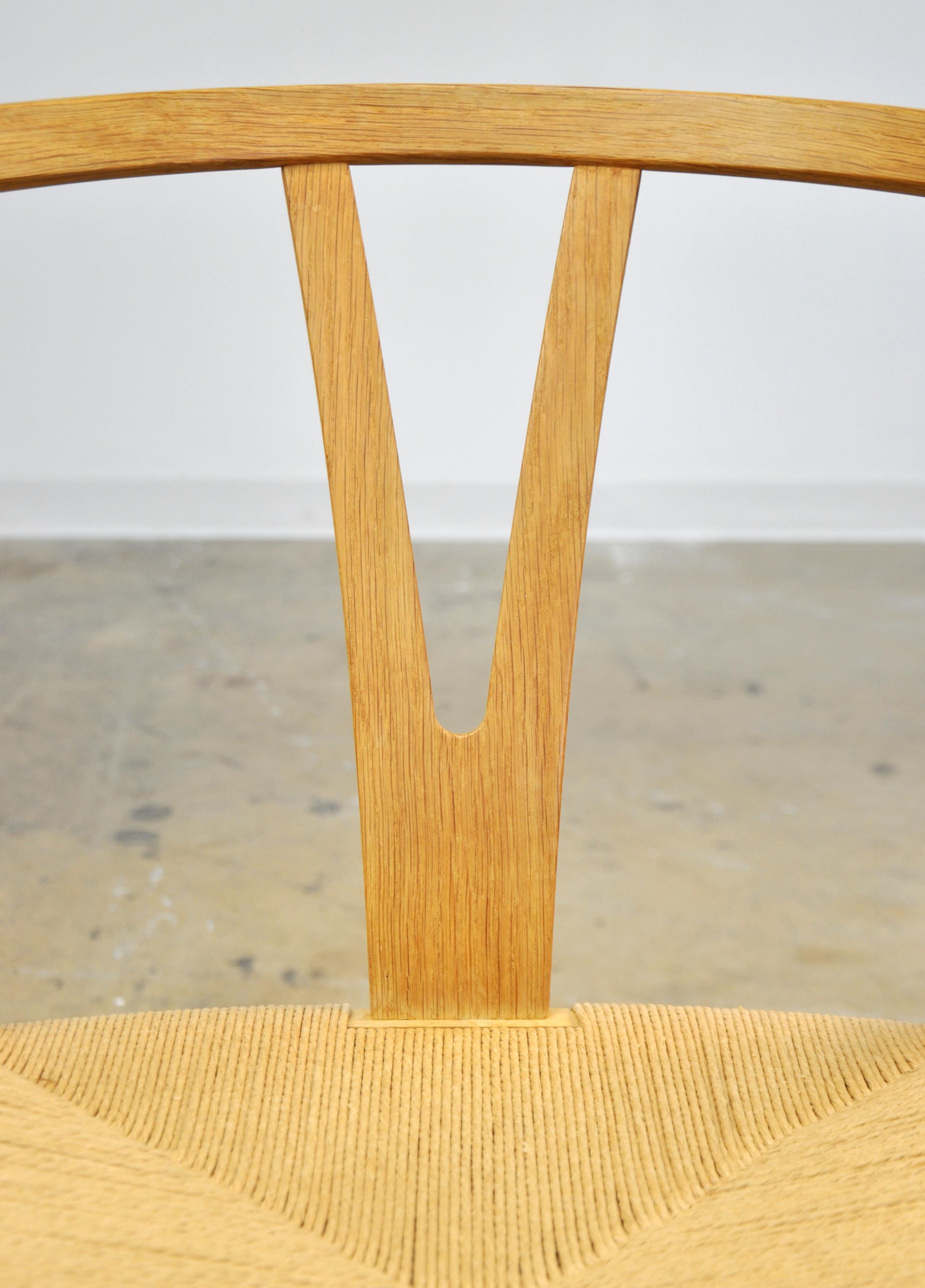 Set of Eight Hans Wegner Oak Wishbone Chairs 6