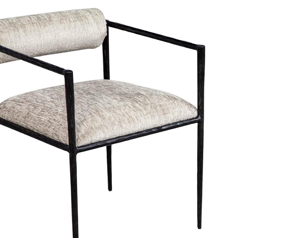 Set of 8 Harlowe Iron Dining Chairs 2