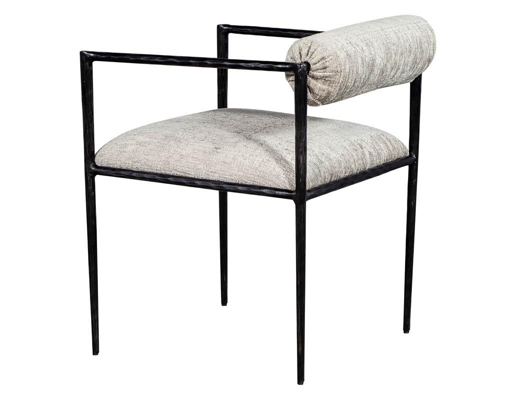 Modern Set of 8 Harlowe Iron Dining Chairs