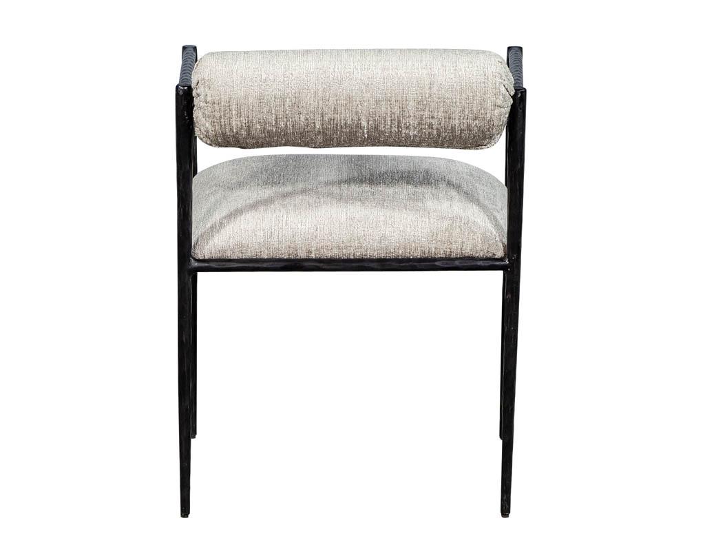 American Set of 8 Harlowe Iron Dining Chairs