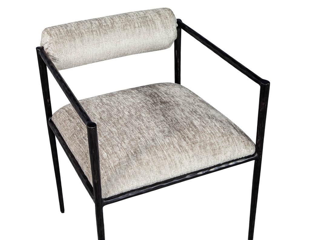 Set of 8 Harlowe Iron Dining Chairs In New Condition In North York, ON