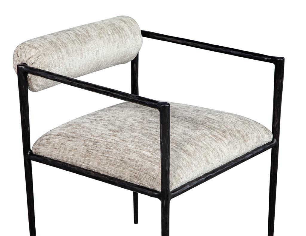 Contemporary Set of 8 Harlowe Iron Dining Chairs