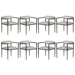 Set of 8 Harlowe Iron Dining Chairs