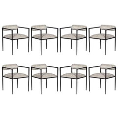 Set of 8 Harlowe Iron Dining Chairs