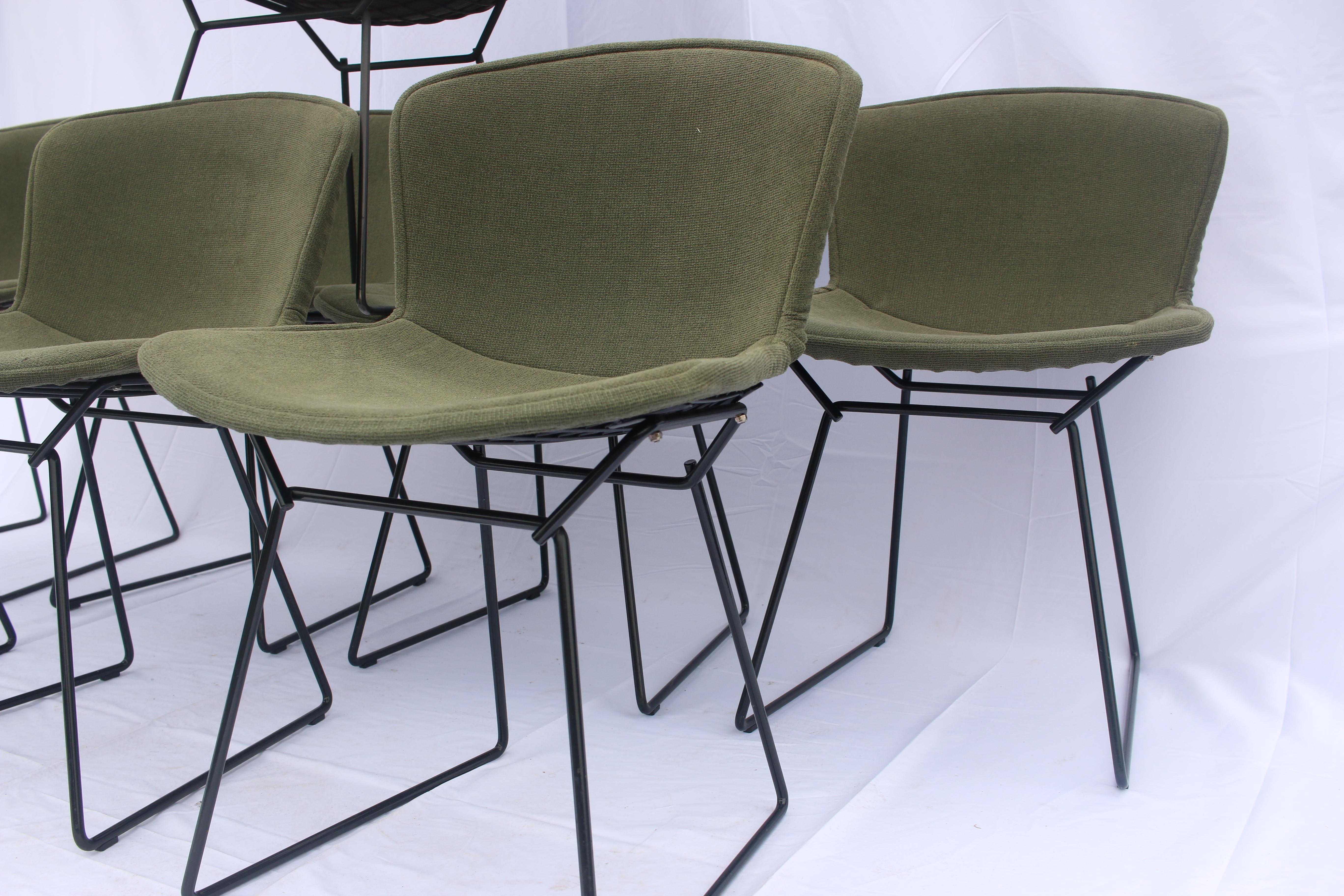 Mid-Century Modern Set of 6 or 8 Harry Bertoia for Knoll Wire Chairs, 1960s-1970s