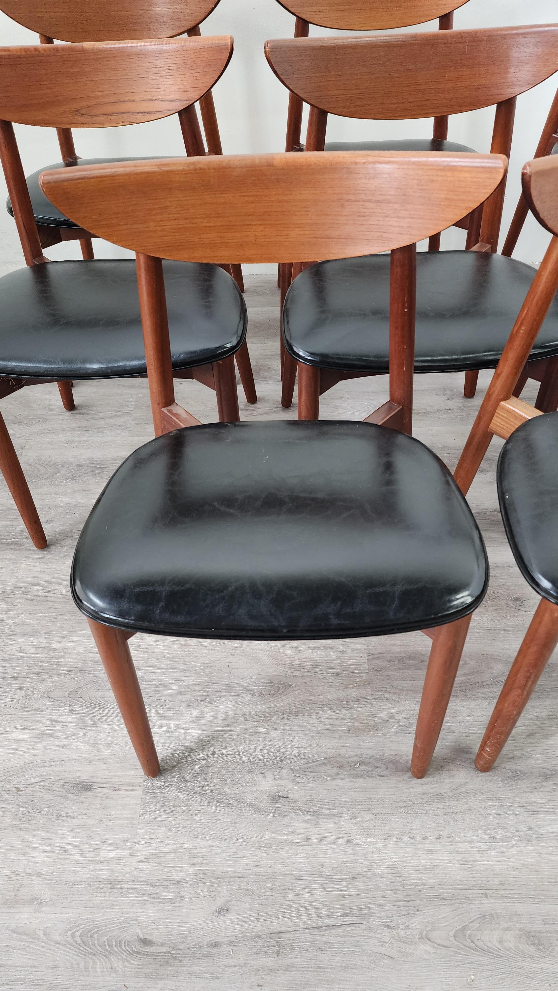 Mid-Century Modern Set of 8 Harry Ostergaard Dining Chairs for Randers Mobelfabrik For Sale