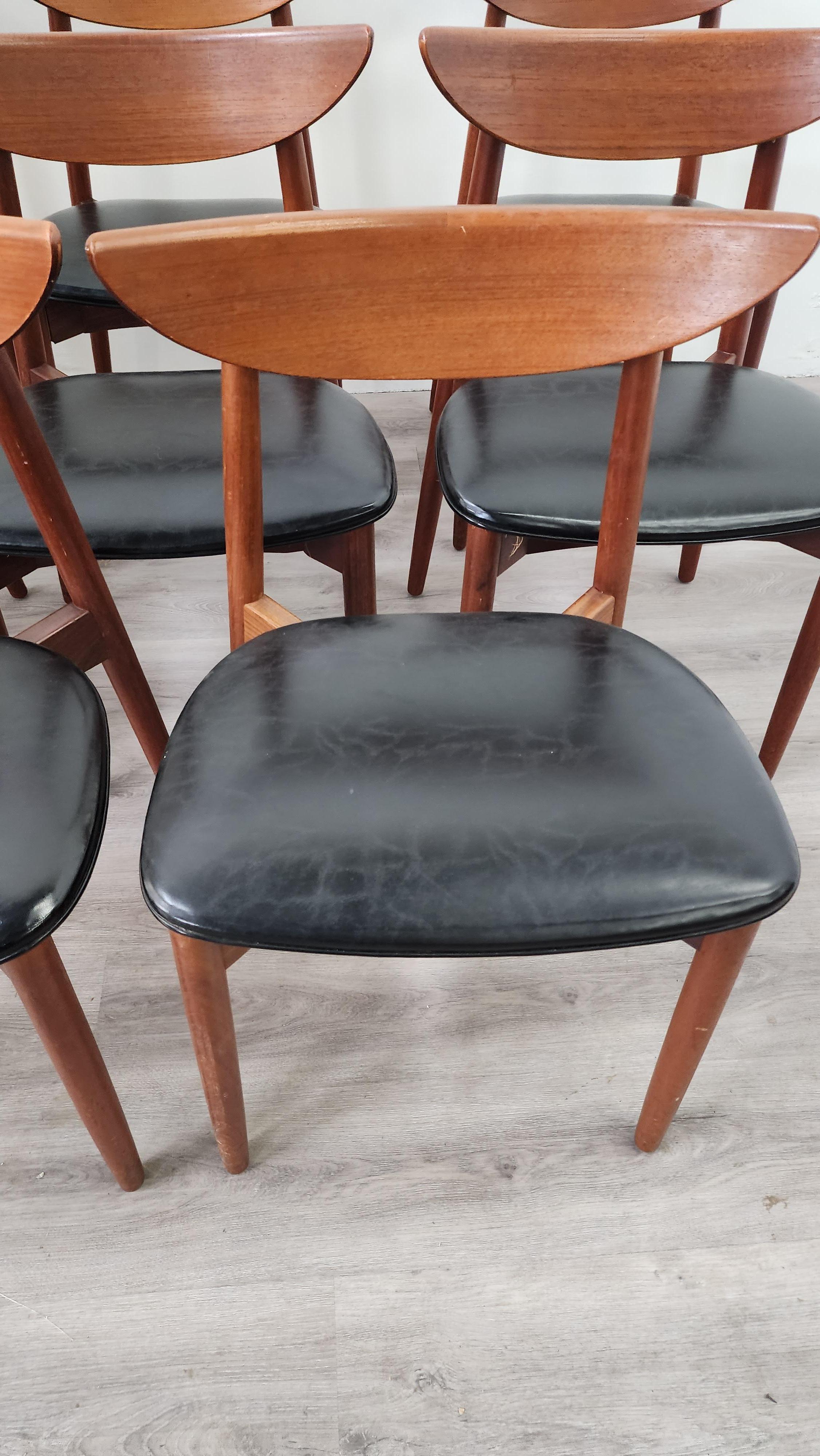 Danish Set of 8 Harry Ostergaard Dining Chairs for Randers Mobelfabrik For Sale