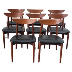 Set of 8 Harry Ostergaard Dining Chairs for Randers Mobelfabrik 