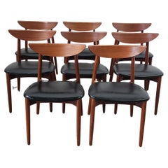 Set of 8 Harry Ostergaard Dining Chairs for Randers Mobelfabrik