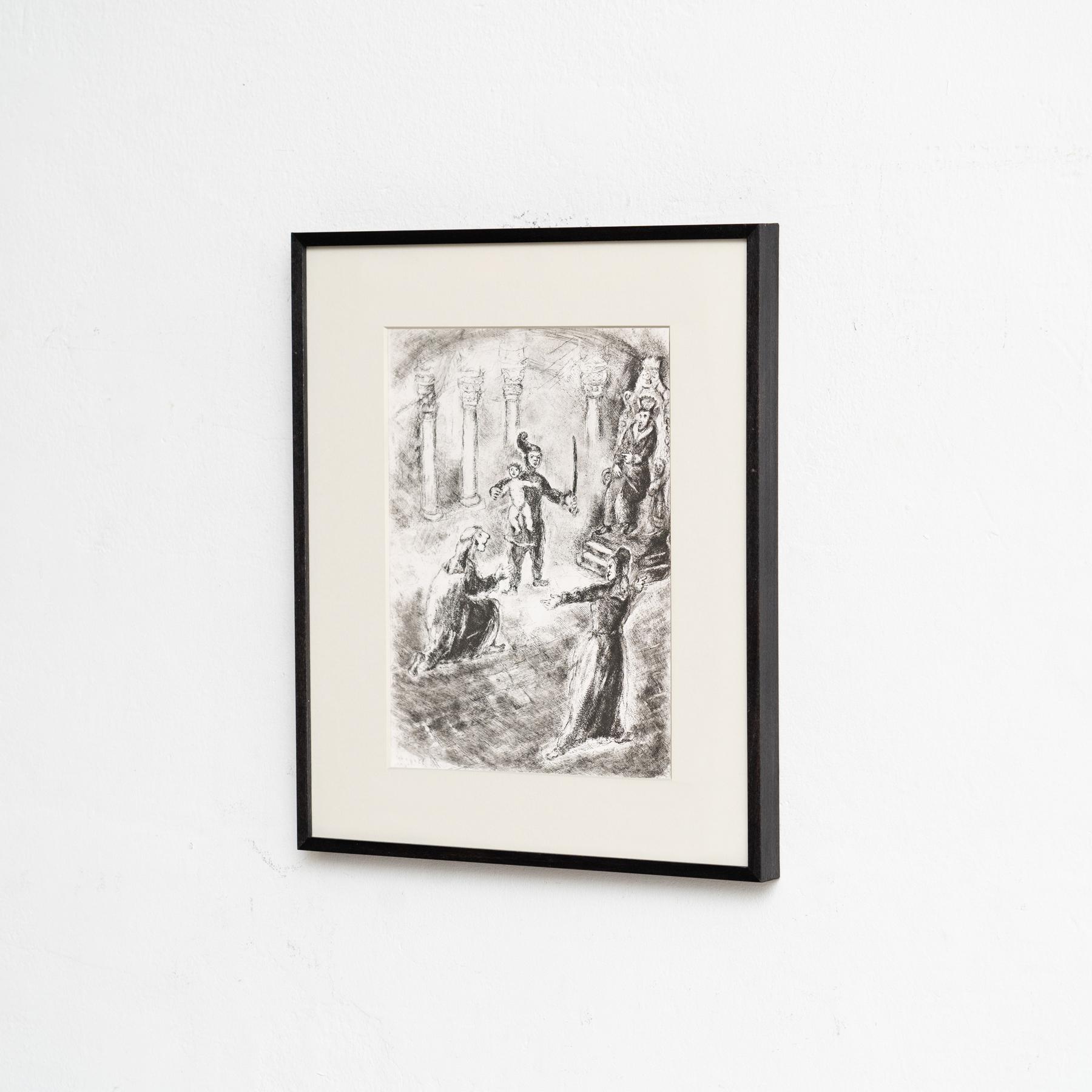 Conjunto de 8 grabados en heliograbado de Marc Chagall de su icónica serie bíblica en venta 4
