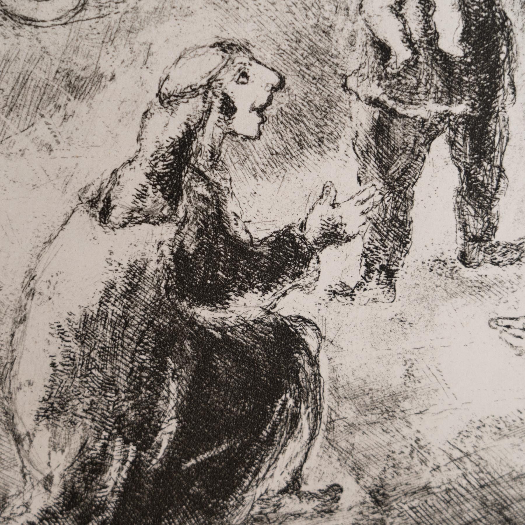 Conjunto de 8 grabados en heliograbado de Marc Chagall de su icónica serie bíblica en venta 5