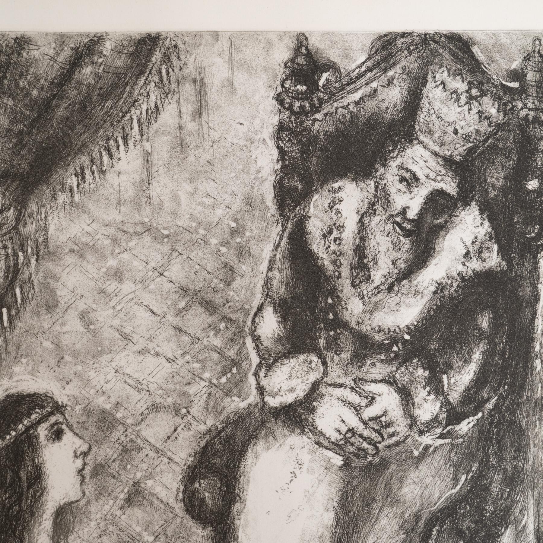 Conjunto de 8 grabados en heliograbado de Marc Chagall de su icónica serie bíblica en venta 7