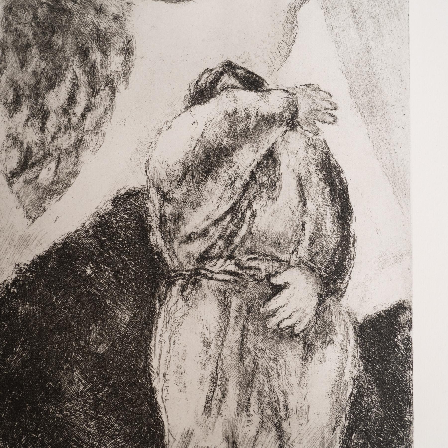 Conjunto de 8 grabados en heliograbado de Marc Chagall de su icónica serie bíblica en venta 9