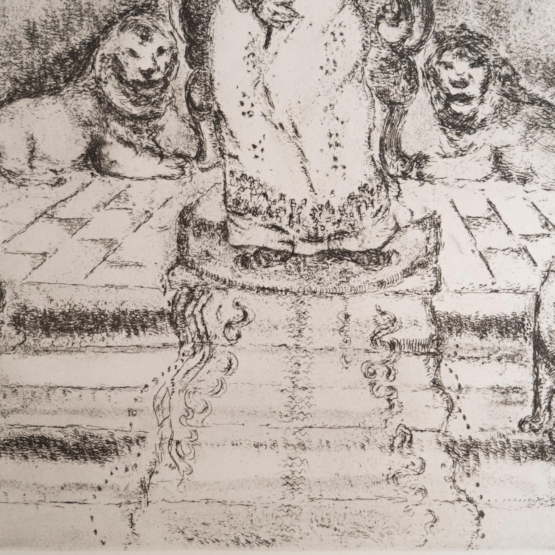 Conjunto de 8 grabados en heliograbado de Marc Chagall de su icónica serie bíblica en venta 11