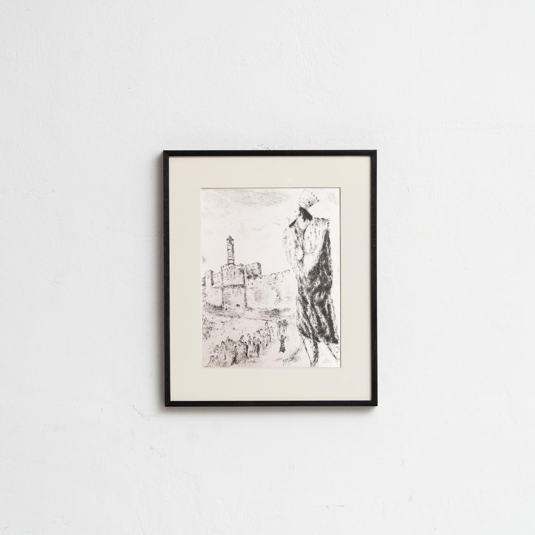 Conjunto de 8 grabados en heliograbado de Marc Chagall de su icónica serie bíblica Moderno de mediados de siglo en venta