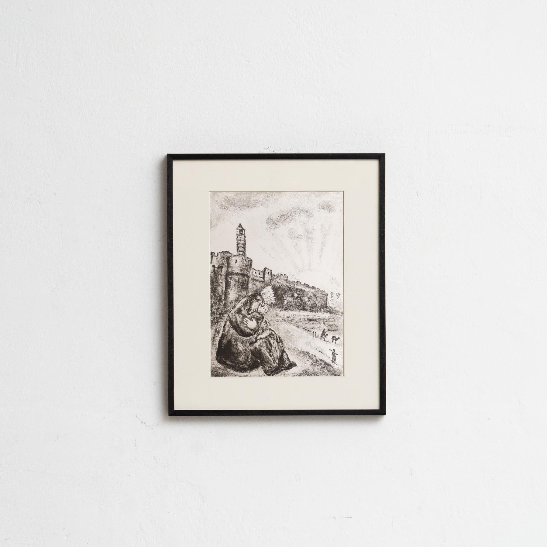 Conjunto de 8 grabados en heliograbado de Marc Chagall de su icónica serie bíblica en venta 1