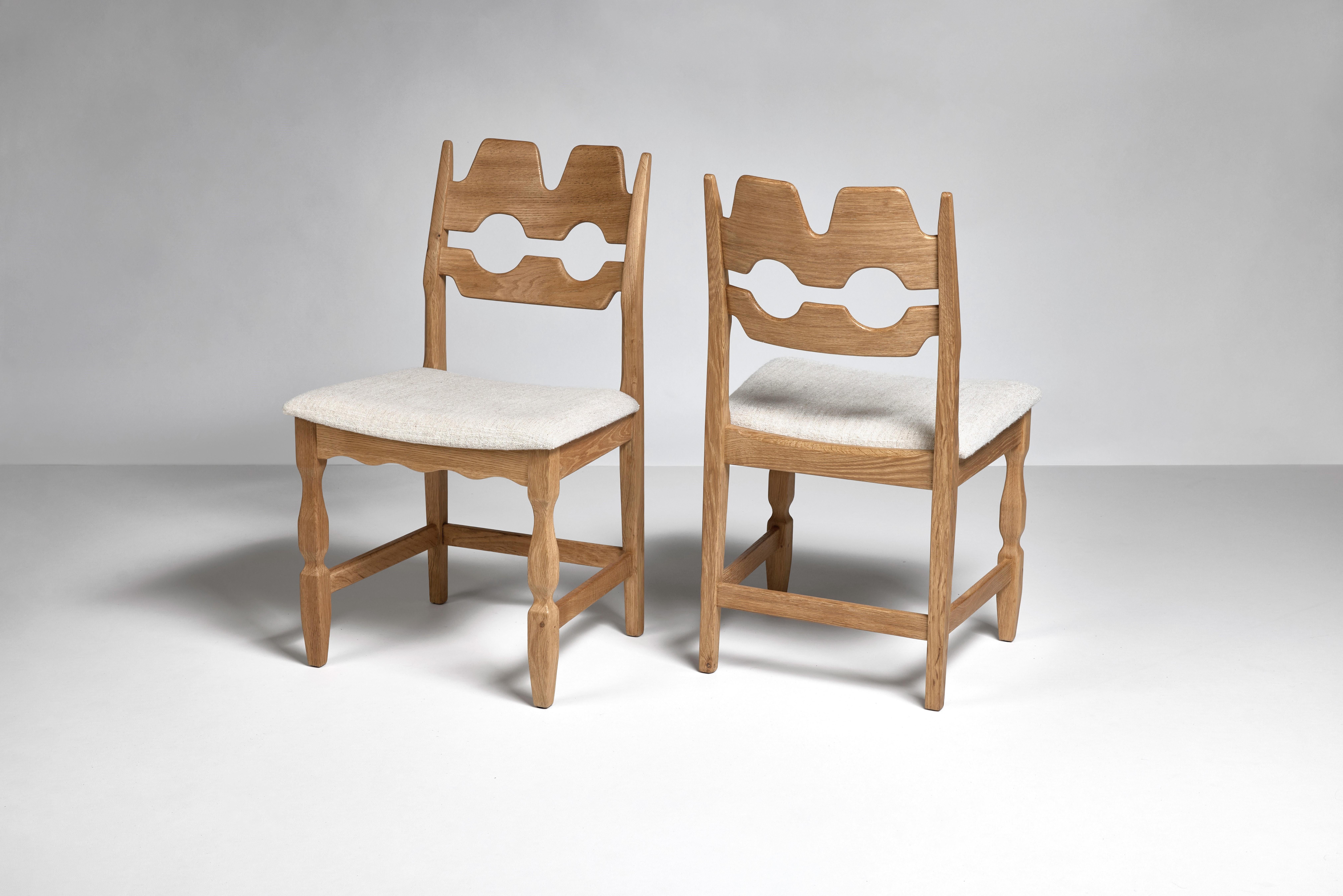 Set di 8 sedie da pranzo Henning Kjaernulf in Oak - 