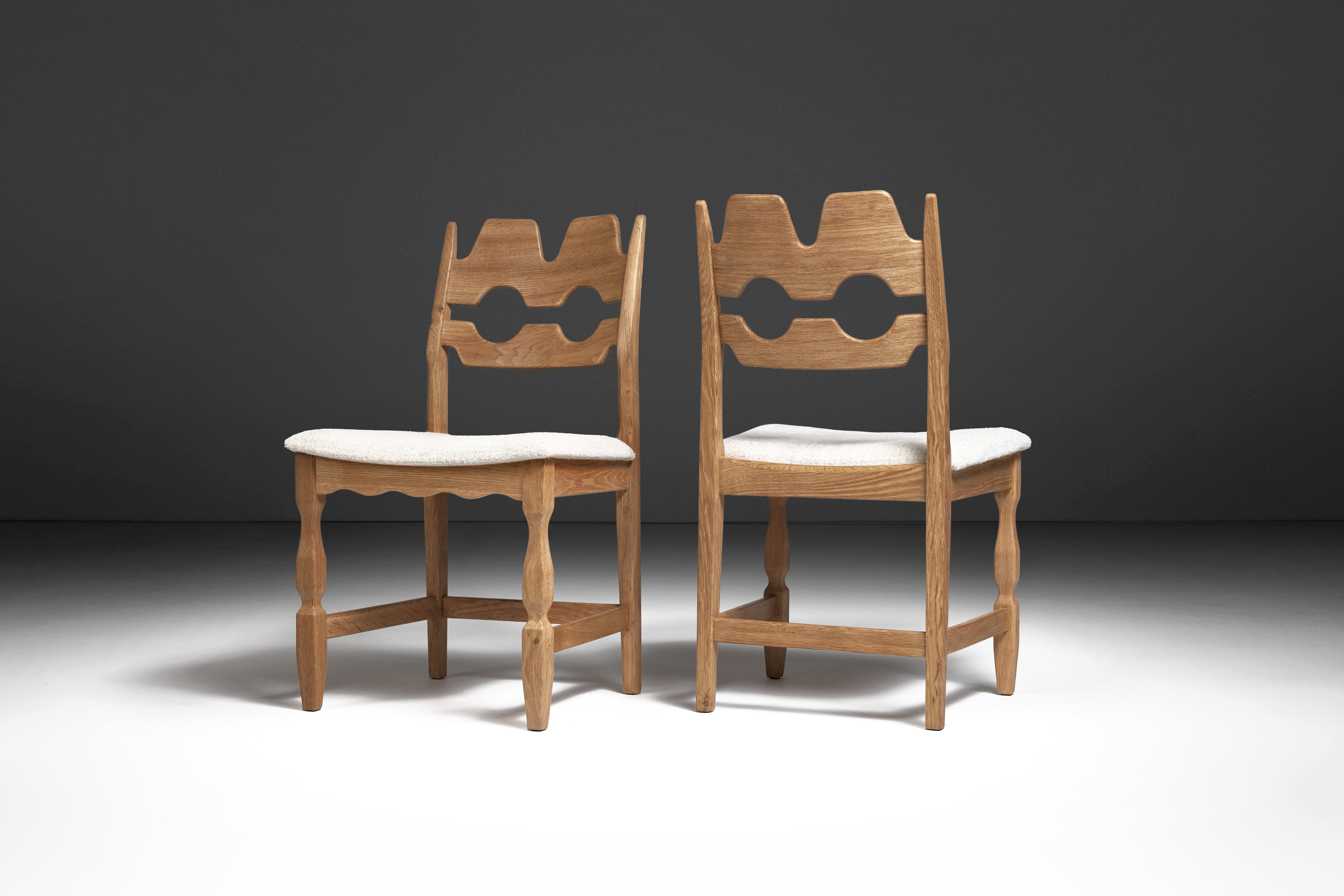 Set di 8 sedie da pranzo Henning Kjaernulf in Oak - 