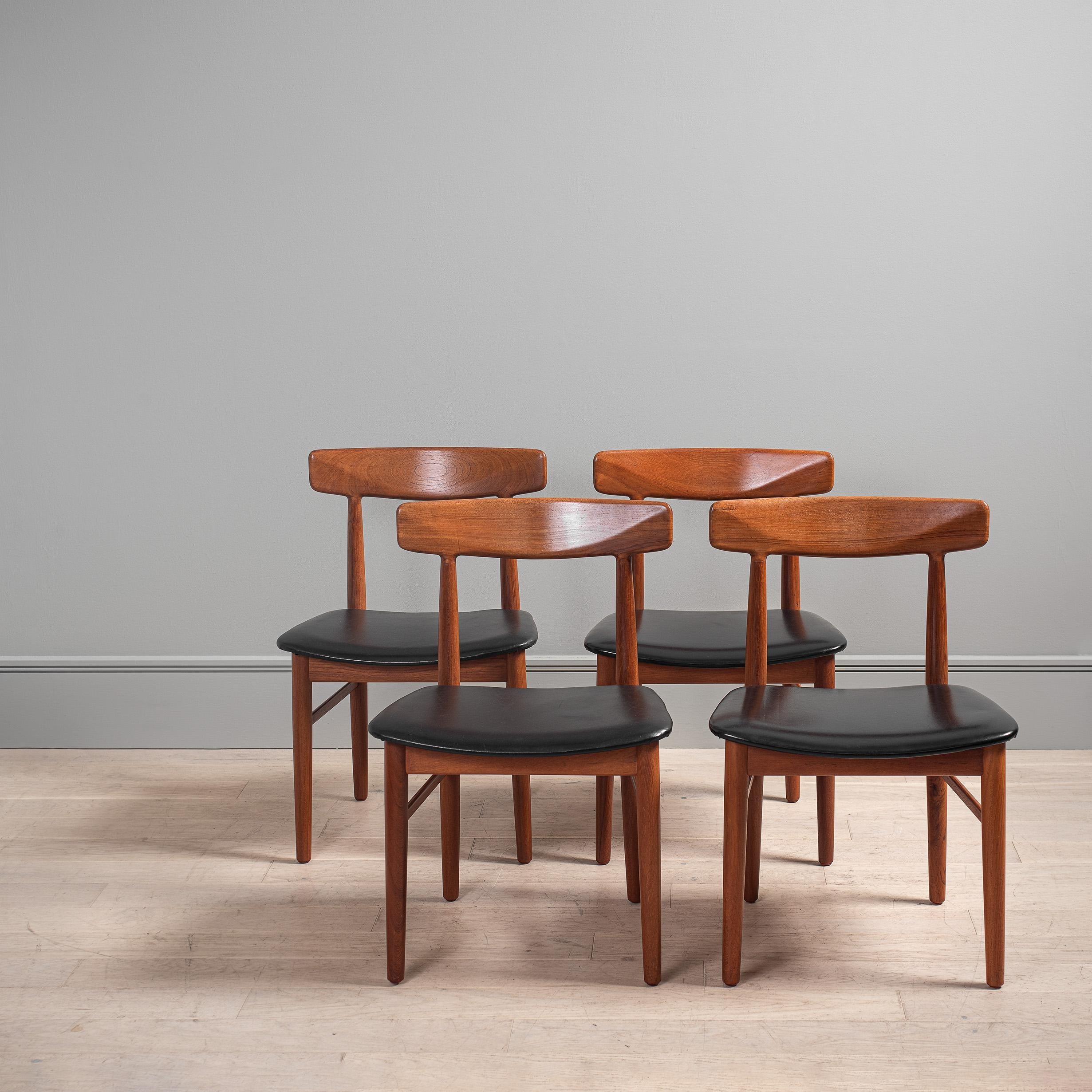 Set of 8 Henning Kjaernulf Teak Chairs 8