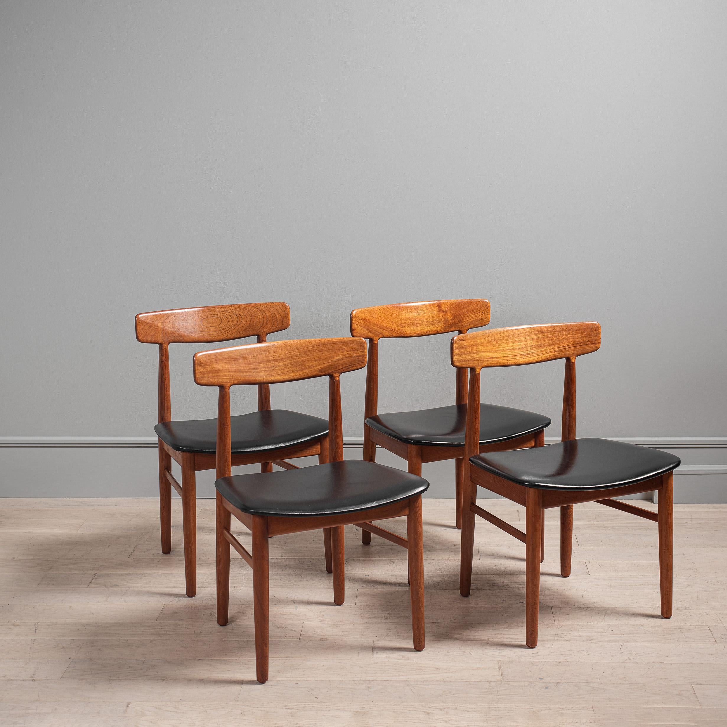 Scandinavian Modern Set of 8 Henning Kjaernulf Teak Chairs