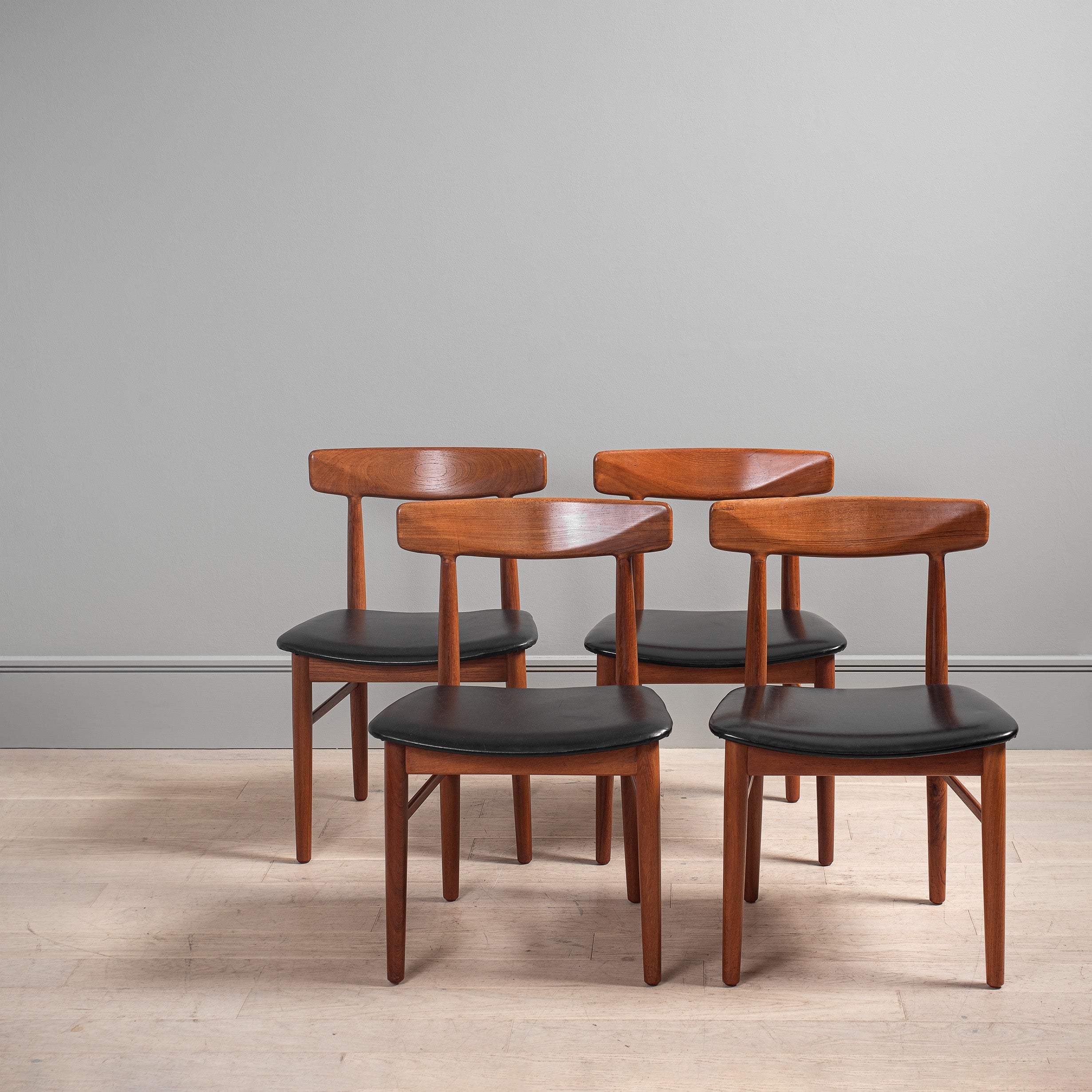 Set of 8 Henning Kjaernulf Teak Chairs