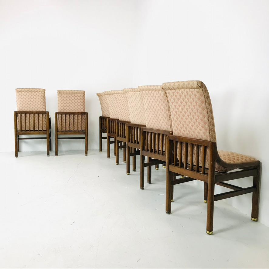 Mid-Century Modern Set of 8 Henredon Dining Chairs