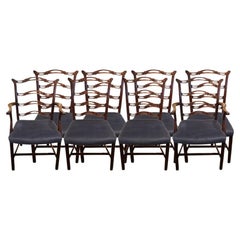 Vintage Set of 8 Hepplewhite dining chairs