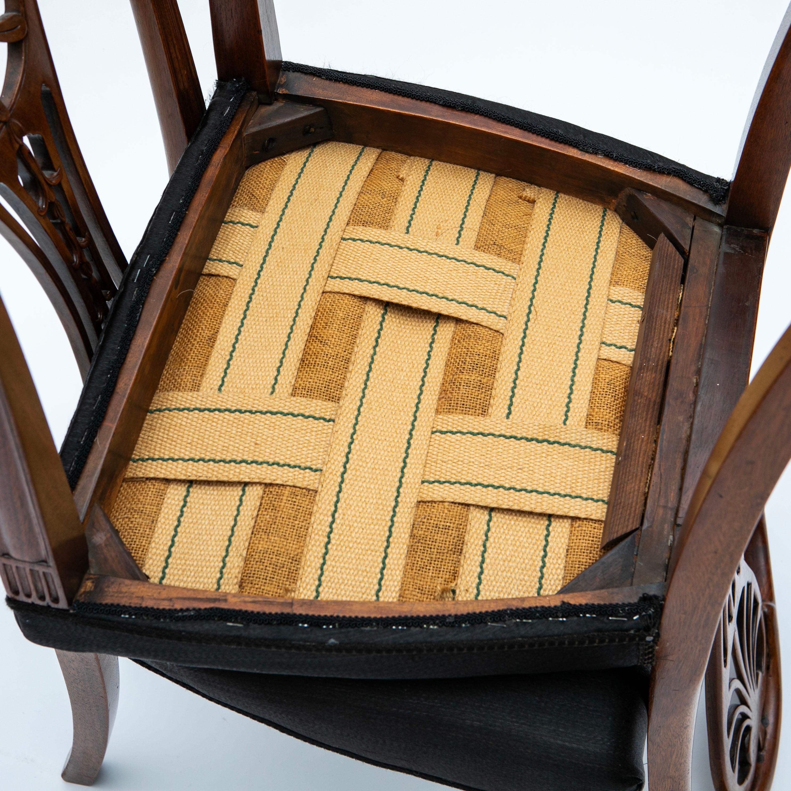 Set of 8 Hepplewhite Mahogany Dining Chairs, George III Style, England 13