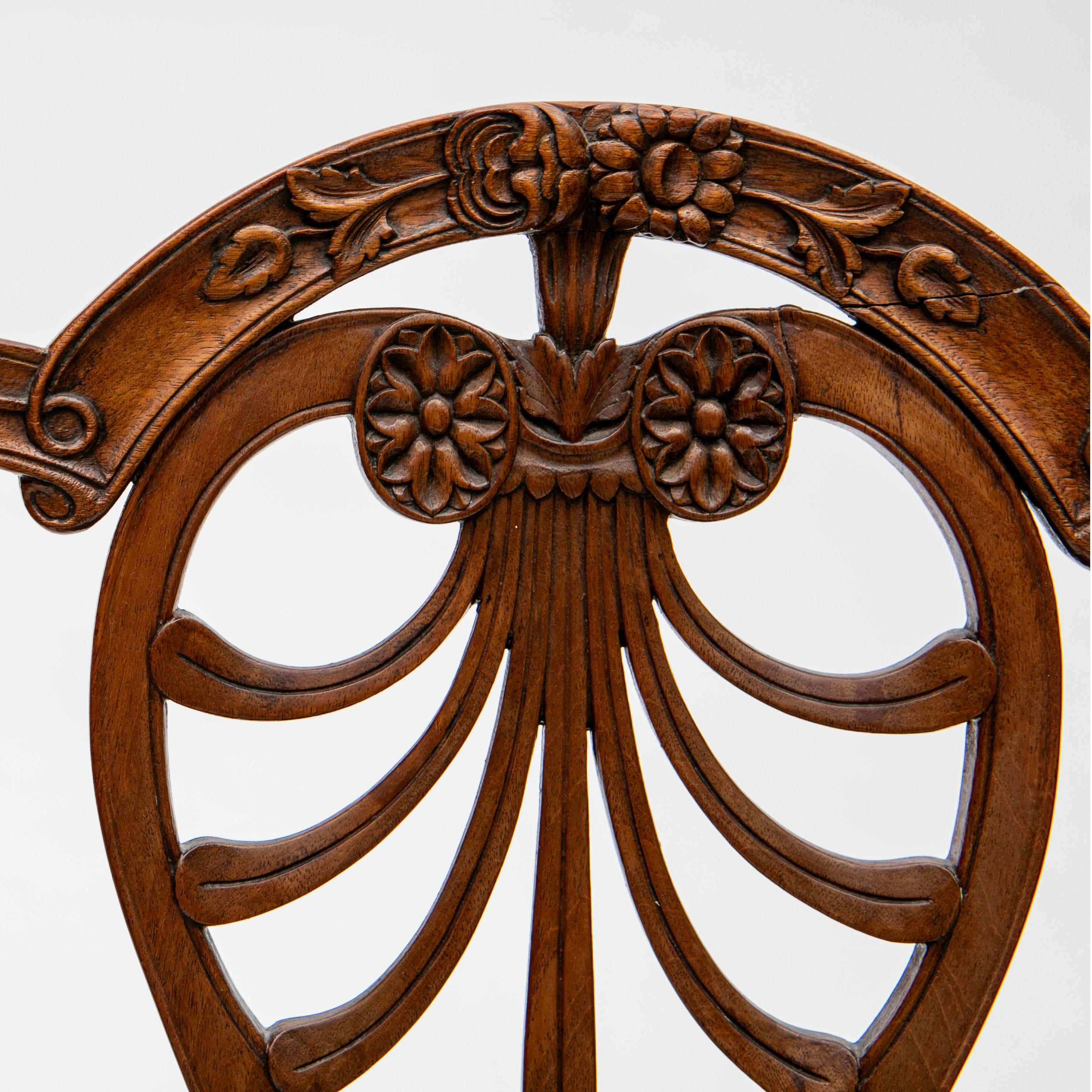 Set of 8 Hepplewhite Mahogany Dining Chairs, George III Style, England 15