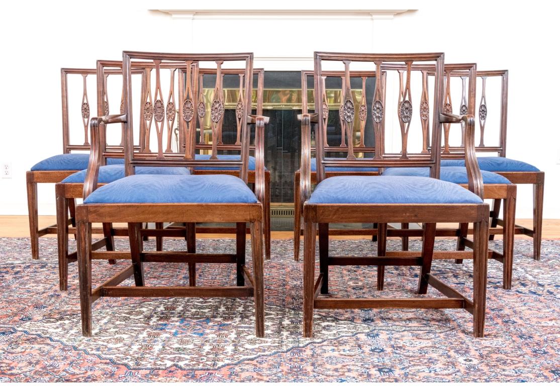 Set di 8 sedie da pranzo in mogano in stile Hepplewhite in vendita 6
