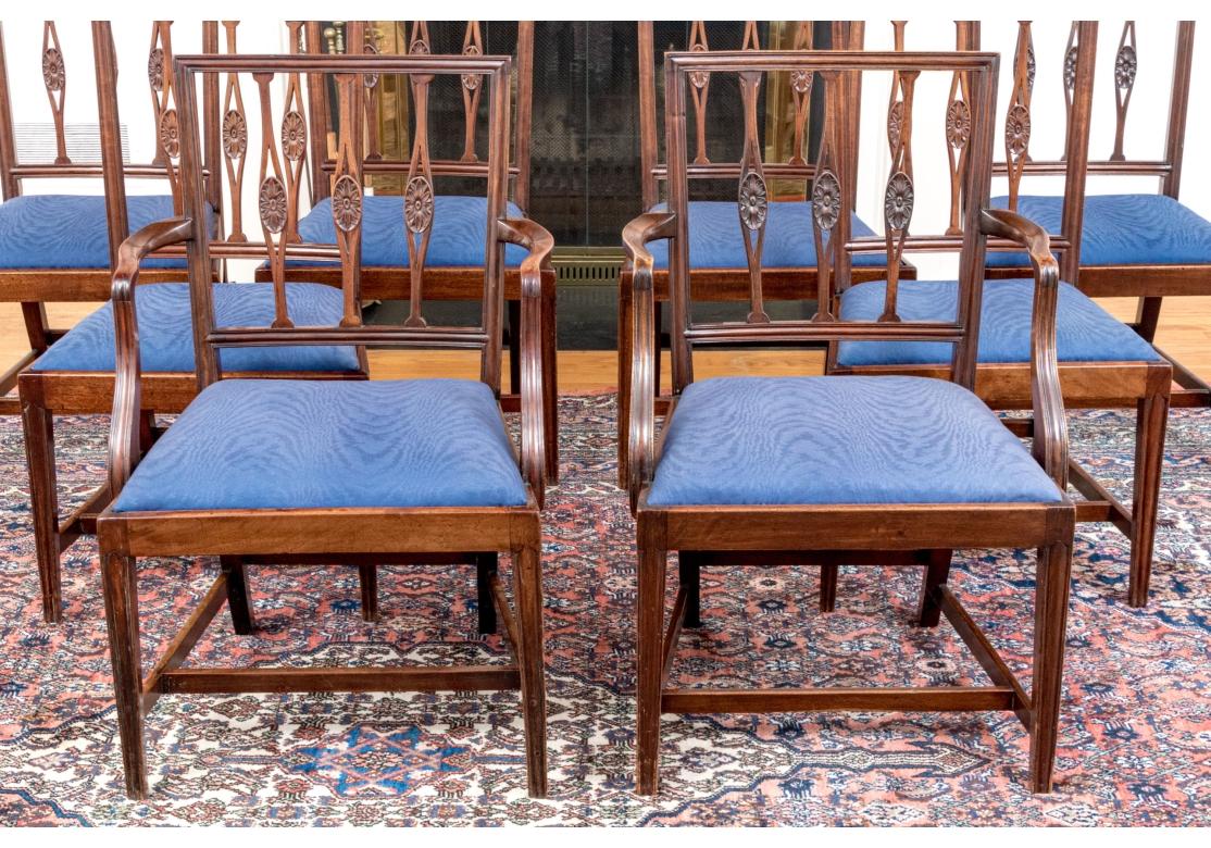 Set di 8 sedie da pranzo in mogano in stile Hepplewhite in vendita 8