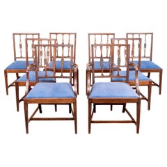 Set Of 8 Hepplewhite Style Mahogany Dining Chairs