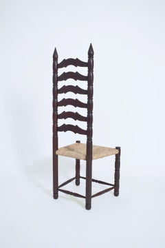 Set of 8 high back chairs, 1950s.