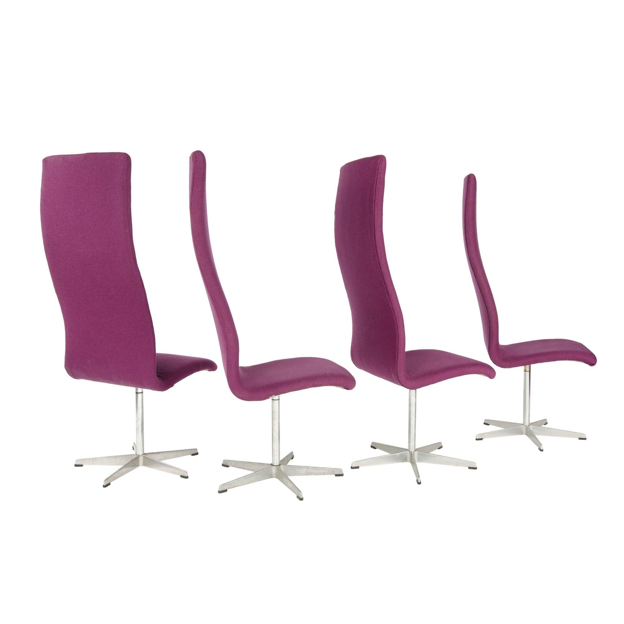 Danese Set di 8 sedie con schienale alto 'Oxford' di Arne Jacobsen per Fritz Hansen in vendita