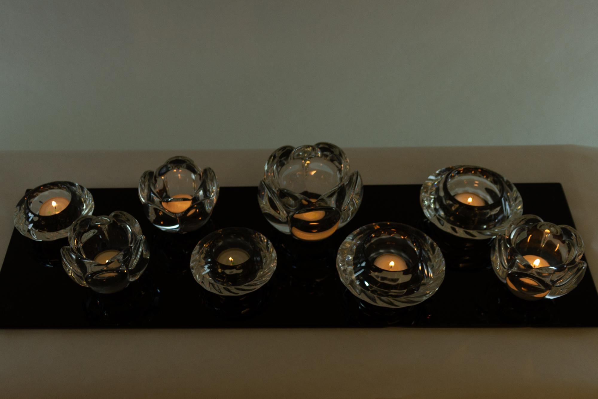 Set of 8 Holmegaard Glass Candleholders, 1980s  For Sale 2