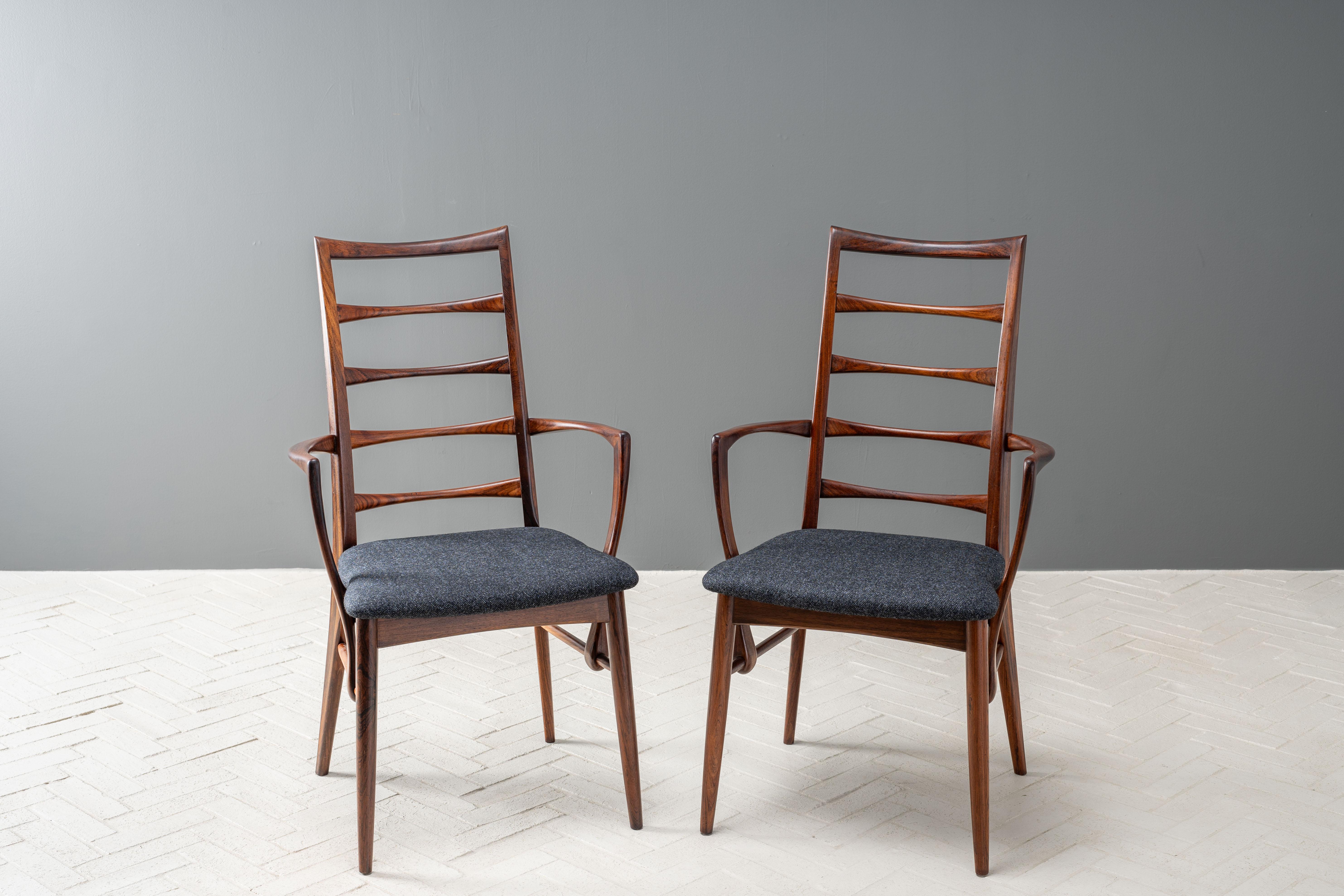 Mid-Century Modern Set of 8 Hornslet Rosewood Dining Chairs
