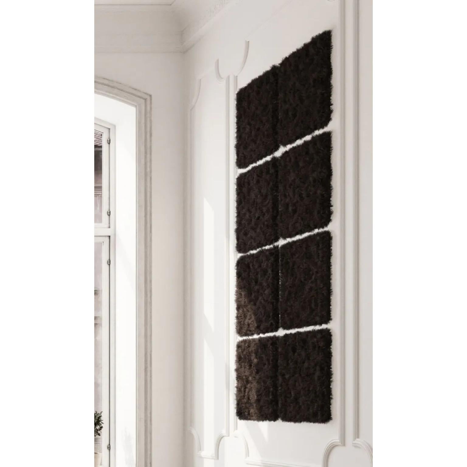 Juego de 8 paneles de pared de piel de oveja islandesa de Cuero Design Posmoderno en venta