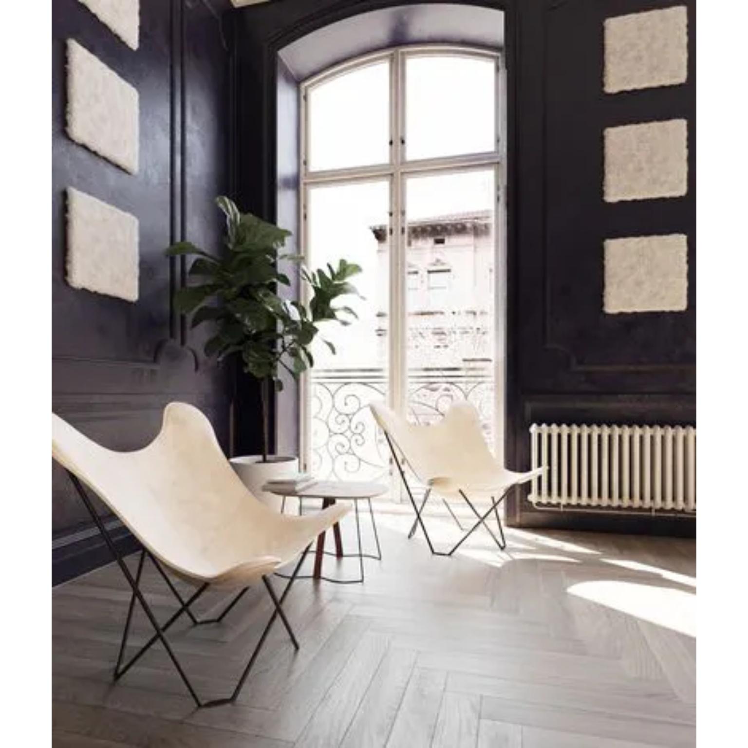Juego de 8 paneles de pared de piel de oveja islandesa de Cuero Design Sueco en venta